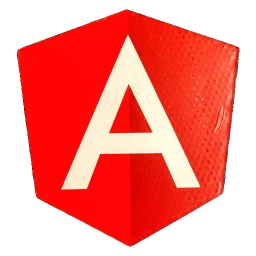 Angular project logo, a red shield with the letter A